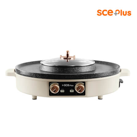 เตาปิ้งย่างไฟฟ้า SCE Plus รุ่น G18 สีครีม_0