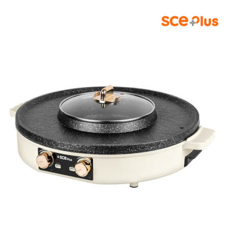 เตาปิ้งย่างไฟฟ้า SCE Plus รุ่น G18 สีครีม_1