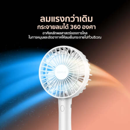 พัดลมพกพา SCE Plus รุ่น HF-1 สีขาว_1