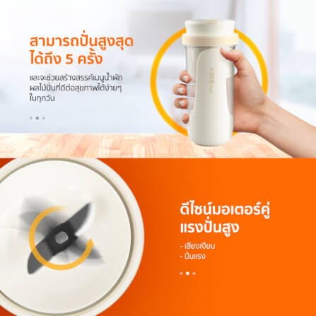 เครื่องปั่นน้ำผลไม้ SCE Plus รุ่น C-WJ1 สีครีม_2