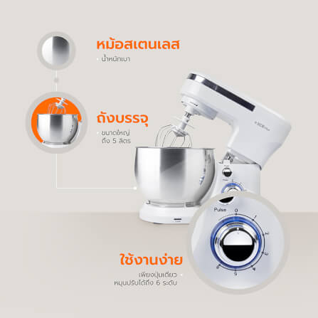 เครื่องผสมอาหาร SCE Plus รุ่น SM-A1 สีขาว_4