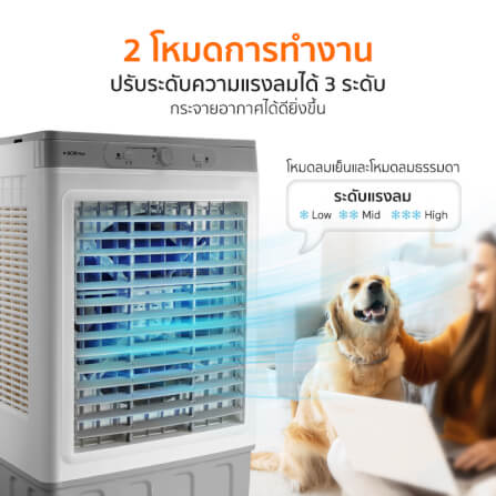 พัดลมไอเย็น SCE Plus รุ่น Max Pro 90L สีเทา_3