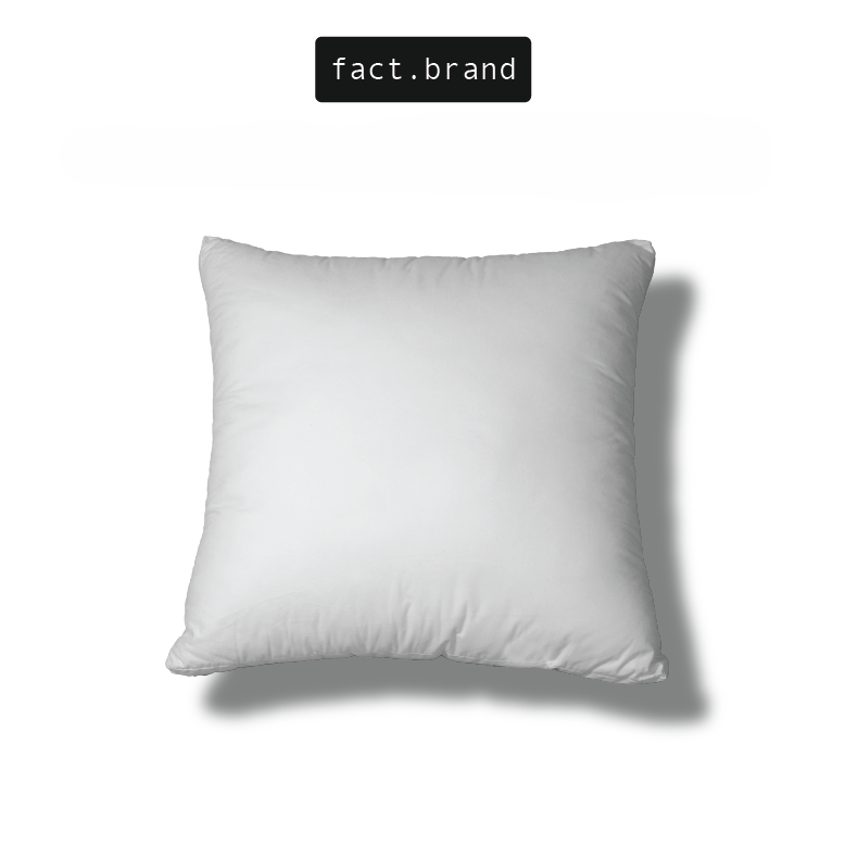 หมอนอิง Fact.Brand เส้นใยฮอลโลคอนจูเกด 18x18 นิ้ว สีขาว_0