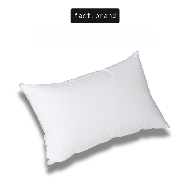 หมอนหนุน Fact.Brand เส้นใยฮอลโลคอนจูเกด รุ่น เเน่น สีขาว _0