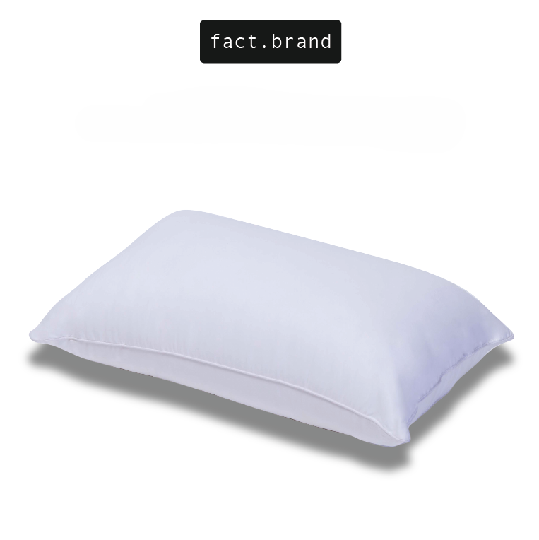 หมอนหนุน Fact.Brand ไมโครไฟเบอร์ แบบเวอร์จิ้น รุ่นเเน่น สีขาว_0