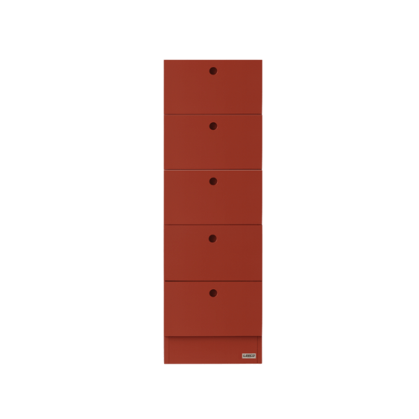 ตู้ลิ้นชัก 5 ลิ้นชัก LEECO LC03-D TERRACOTTA RED