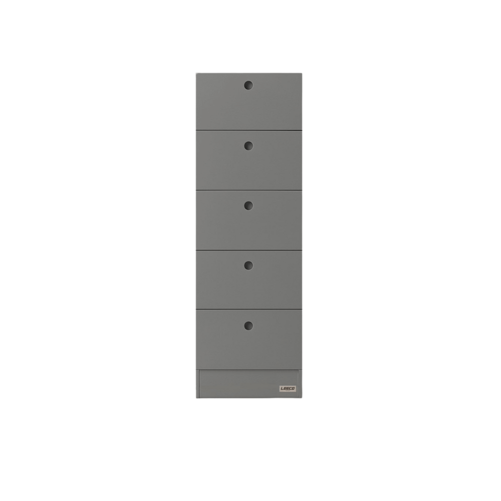 ตู้ลิ้นชักเหล็ก 5 ลิ้นชัก LEECO LC03-D CONCRETE GREY