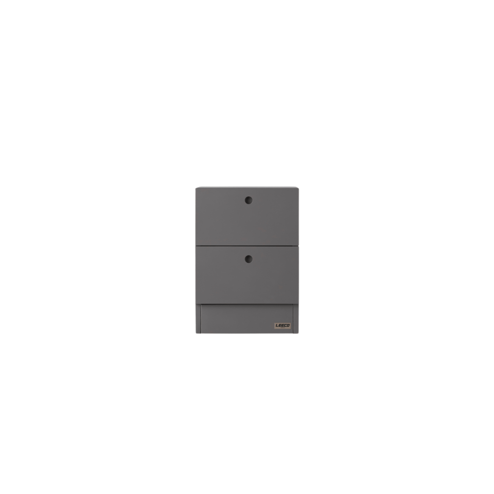ตู้ลิ้นชักเหล็ก 2 ลิ้นชัก LEECO LC03-A CONCRETE GREY