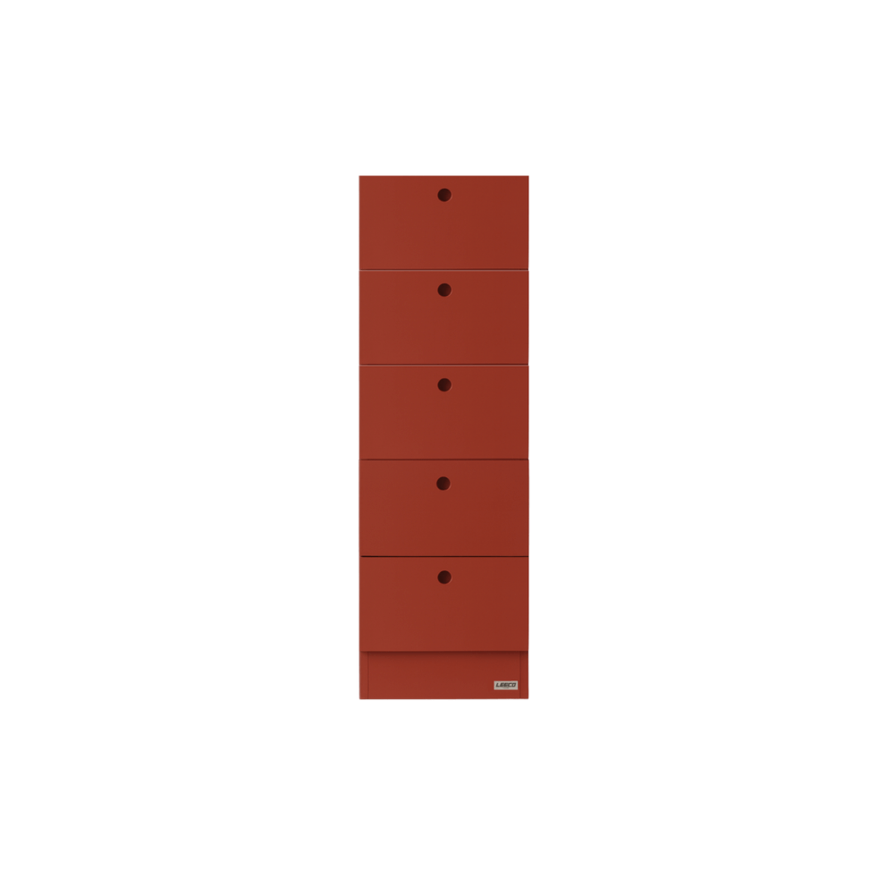 ตู้ลิ้นชักเหล็ก 5 ลิ้นชัก LEECO LC03-D TERRACOTTA RED
