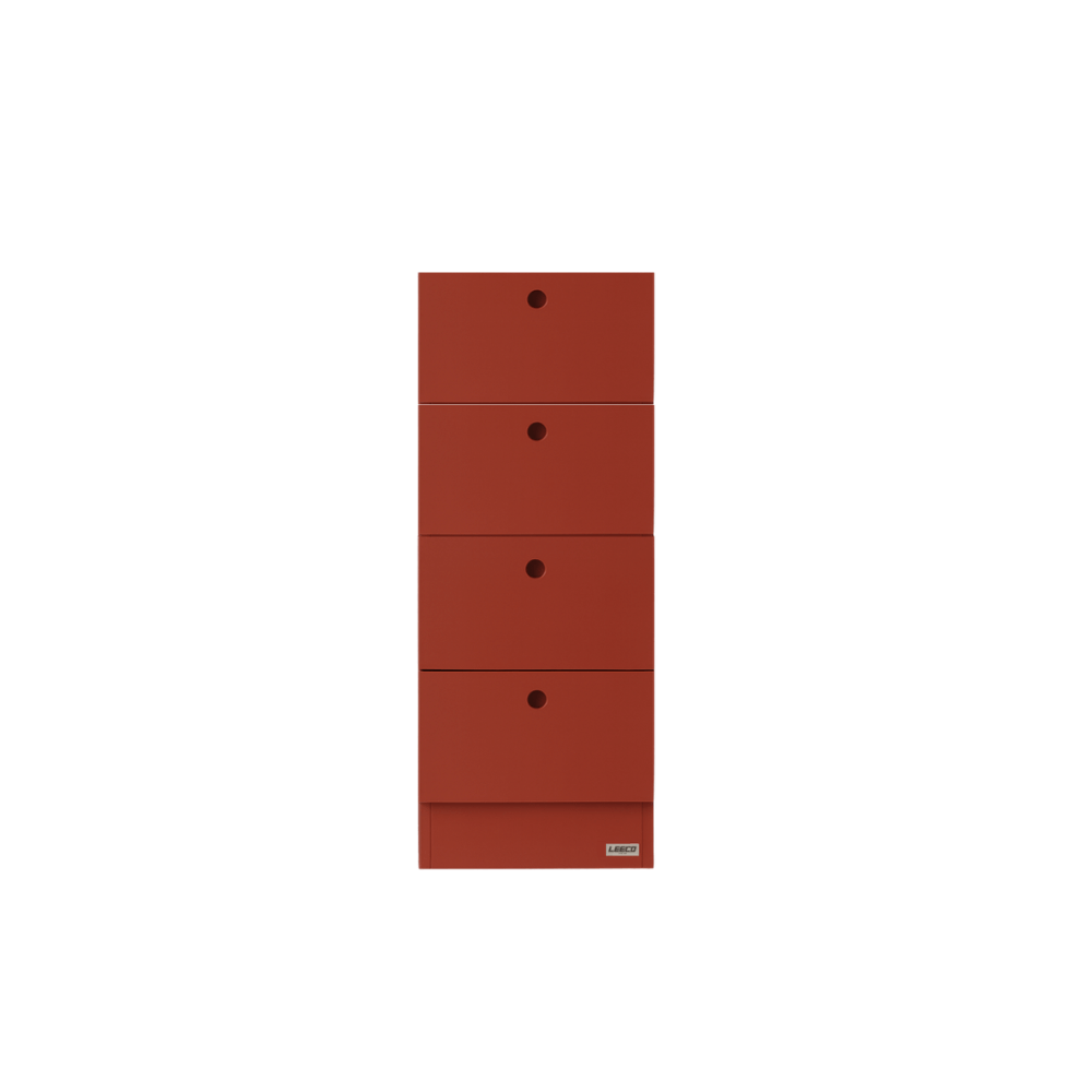 ตู้ลิ้นชักเหล็ก 4 ลิ้นชัก LEECO LC03-C TERRACOTTA RED