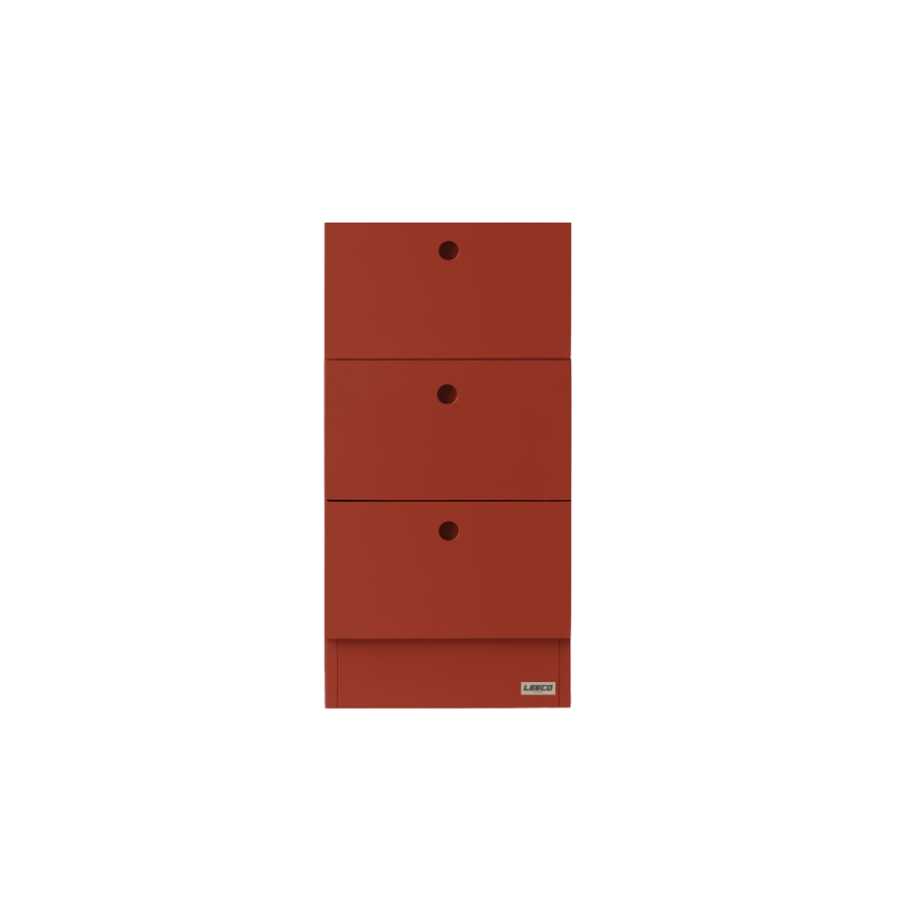 ตู้ลิ้นชักเหล็ก 3 ลิ้นชัก LEECO LC03-B TERRACOTA RED