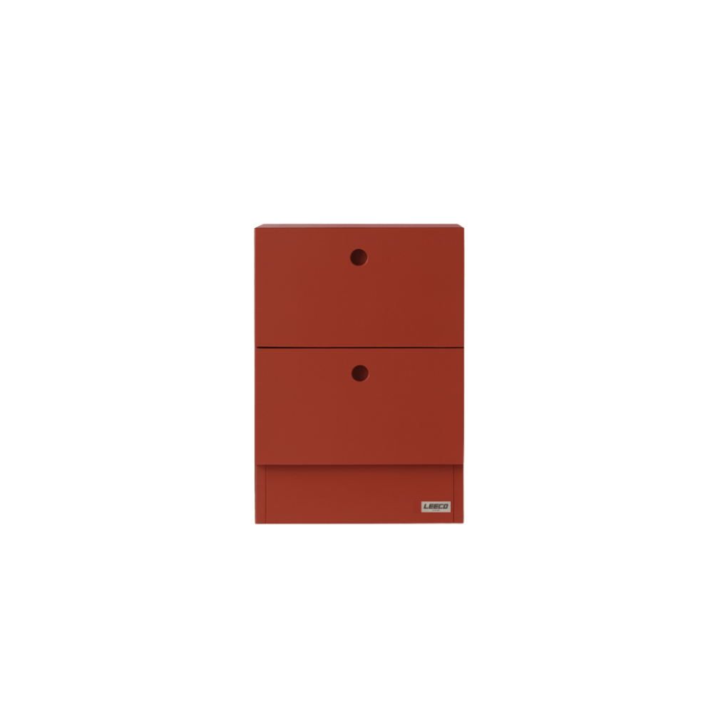ตู้ลิ้นชักเหล็ก 2 ลิ้นชัก LEECO LC03-A TERRACOTTA RED