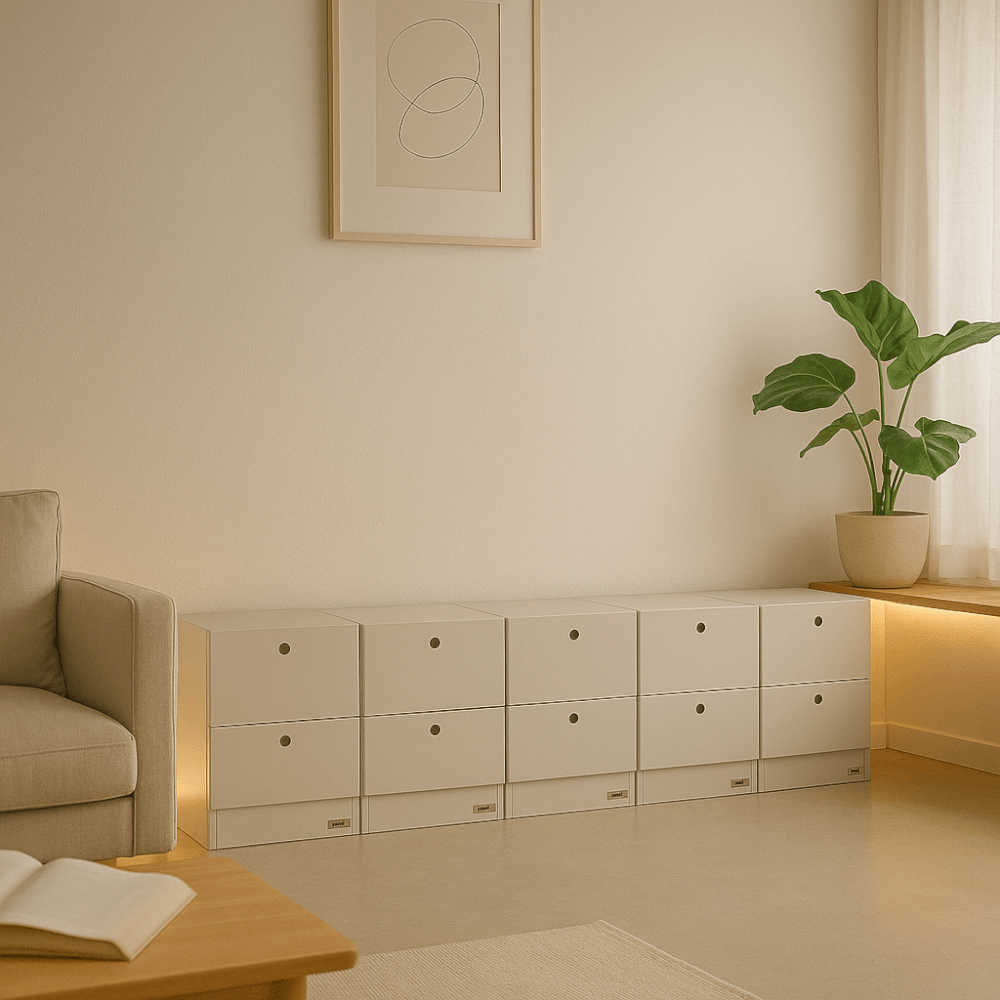 ตู้ลิ้นชักเหล็ก 2 ลิ้นชัก LEECO LC03-A MARBLE WHITE