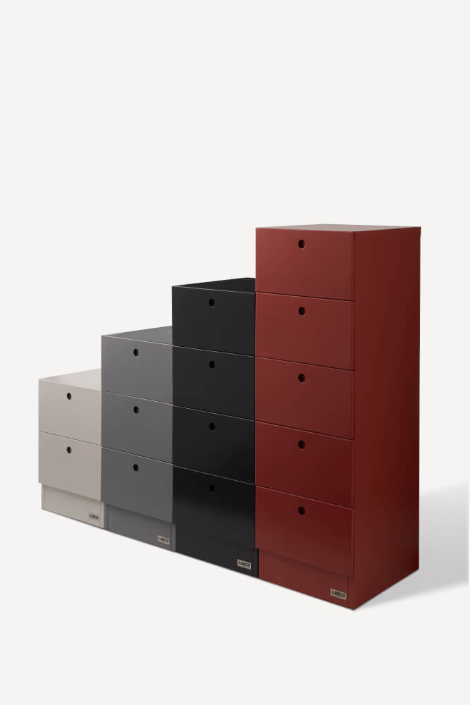 ตู้ลิ้นชัก 3 ลิ้นชัก LEECO LC03-B TERRACOTTA RED