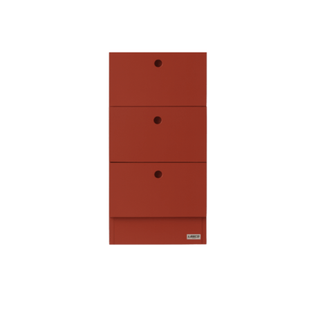 ตู้ลิ้นชัก 3 ลิ้นชัก LEECO LC03-B TERRACOTTA RED_0