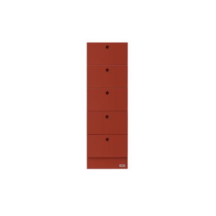 ตู้ลิ้นชักเหล็ก 5 ลิ้นชัก LEECO LC03-D TERRACOTTA RED_0