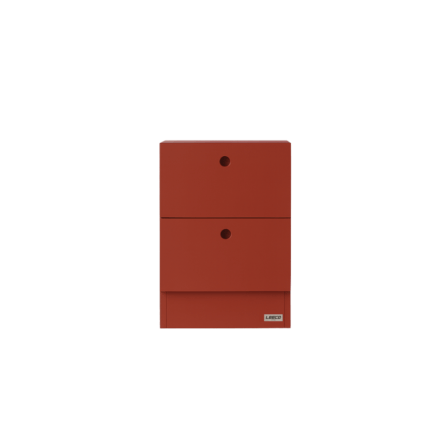 ตู้ลิ้นชักเหล็ก 2 ลิ้นชัก LEECO LC03-A TERRACOTTA RED_0