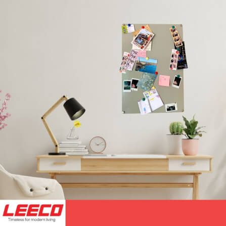บอร์ดกระดานแม่เหล็กติดผนัง LEECO รุ่น MB-5840 เทาอ่อน_1