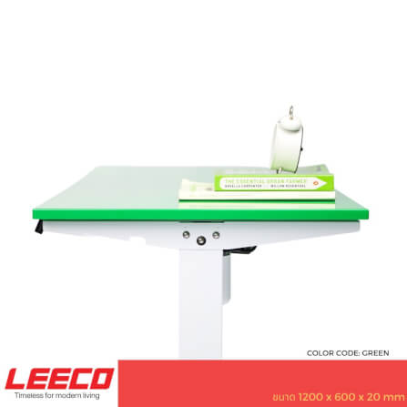 โต๊ะปรับระดับไฟฟ้า หน้าไม้ MDF เคลือบไฮกลอส มอเตอร์ 2 ระดับ LEECO GT-612-SM-GREEN เขียว_2