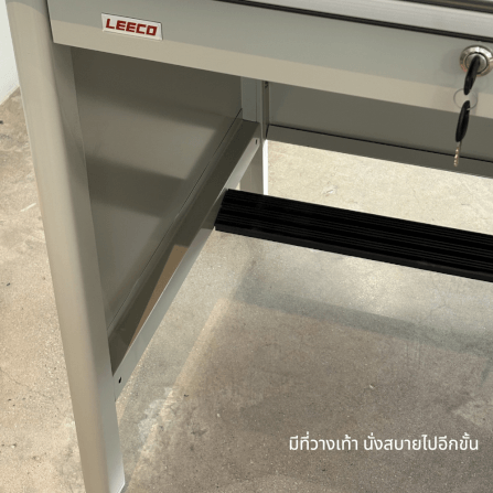 โต๊ะทำงานเหล็ก LEECO รุ่น DC-2648 4 ฟุต เทาอ่อน_3