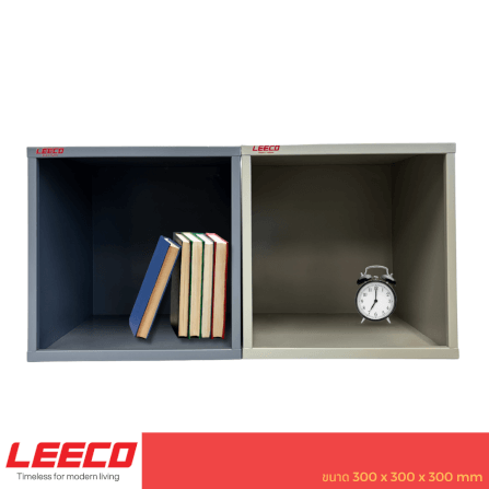 ตู้โชว์ ตู้แขวน LEECO BX-NS สีเทาอ่อน_4