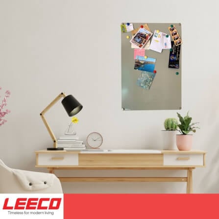 บอร์ดกระดานแม่เหล็กติดผนัง LEECO รุ่น MB-5840 เทาอ่อน_3