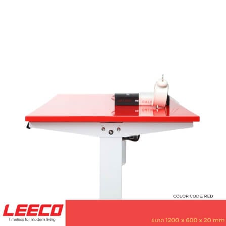 โต๊ะปรับระดับไฟฟ้า หน้าไม้ MDF เคลือบไฮกลอส มอเตอร์ 2 ระดับ LEECO GT-612-SM-RED แดง_5