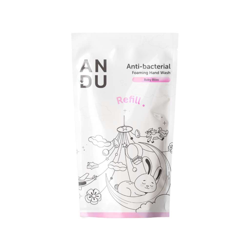 ถุงเติมรีฟิลโฟมล้างมือ ลดการสะสมของแบคทีเรีย ANDU (อันดู) กลิ่น BABY BLISS 200 มล._1