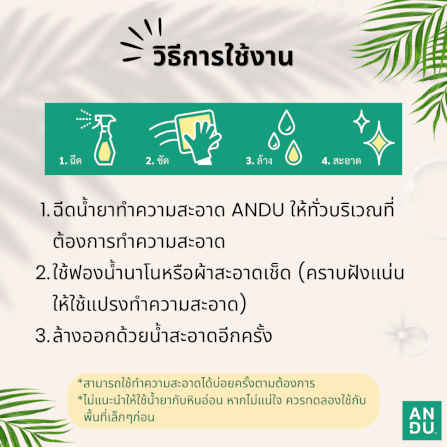น้ำยาขจัดคราบน้ำ คราบหินปูน ANDU (อันดู) 500 มล._3