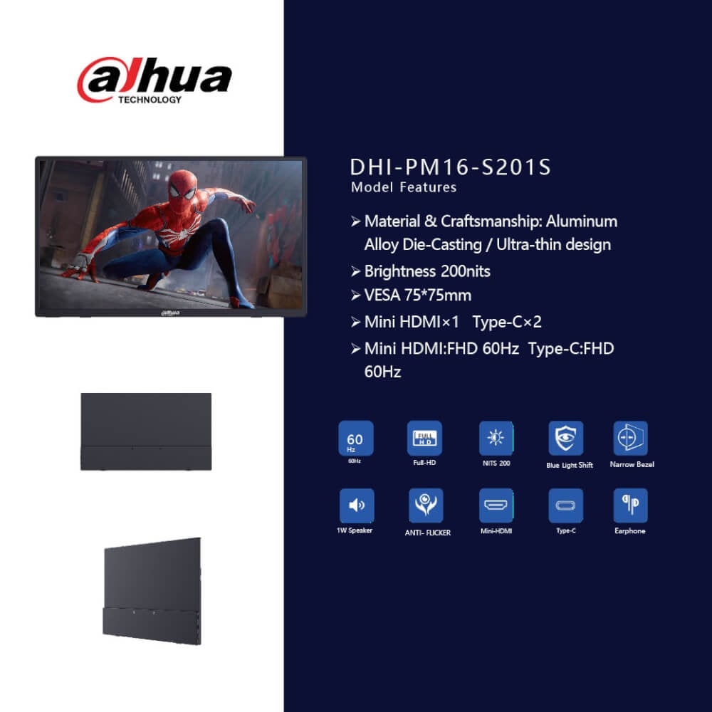 จอมอนิเตอร์พกพา 15.6 นิ้ว DAHUA DHI-PM16-S201S_10