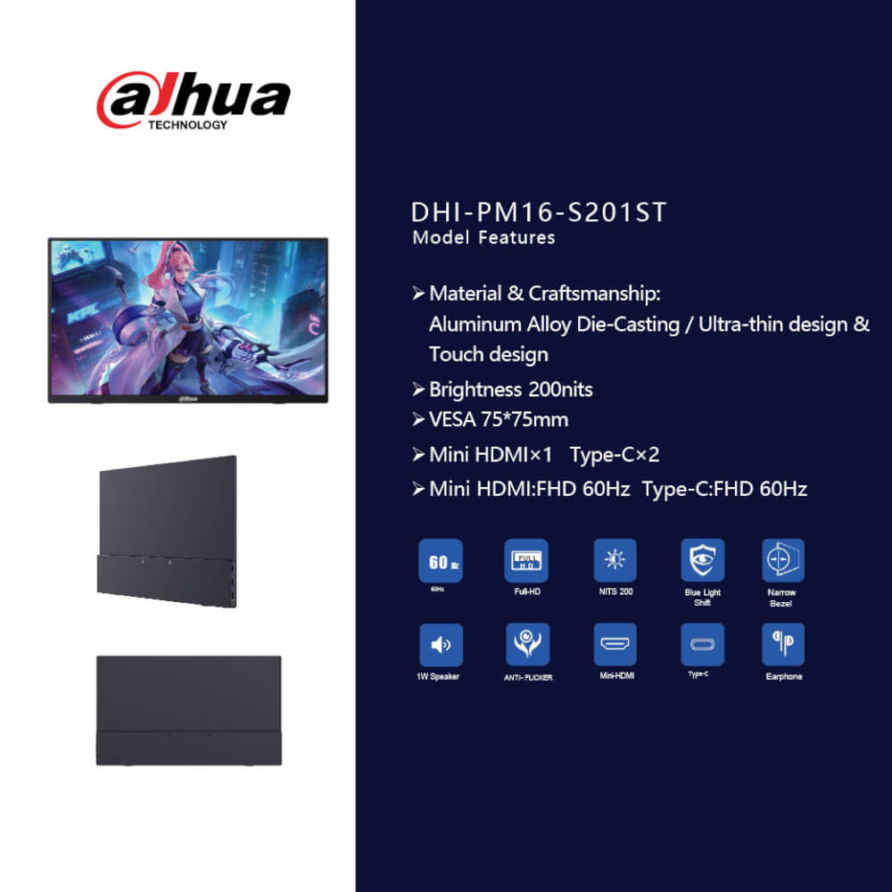 จอมอนิเตอร์พกพา 15.6 นิ้ว DAHUA DHI-PM16-S201ST_11