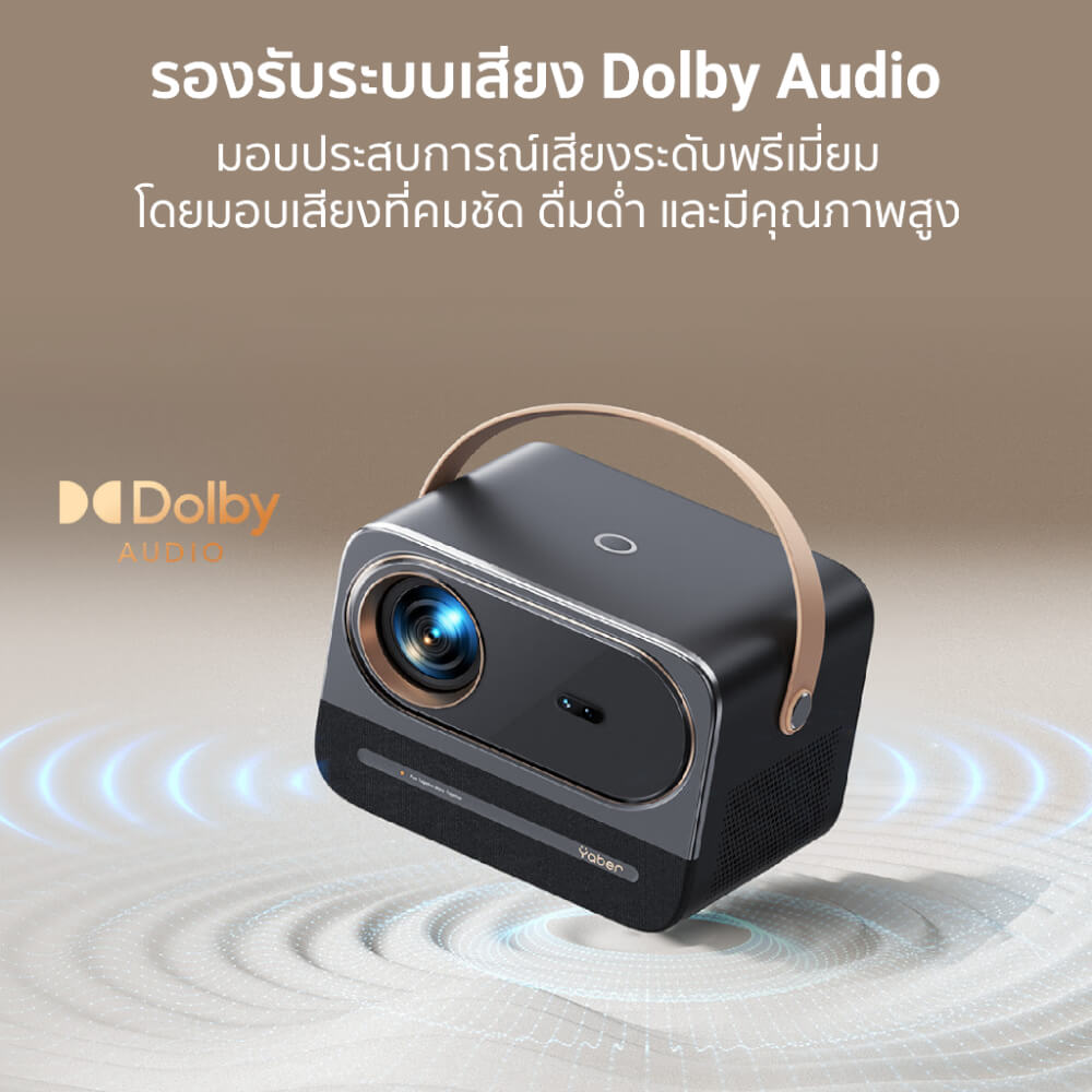 โปรเจคเตอร์ YABER U12  คุณภาพเสียง DOLBY AUDIO รองรับระบบ LINUX OS