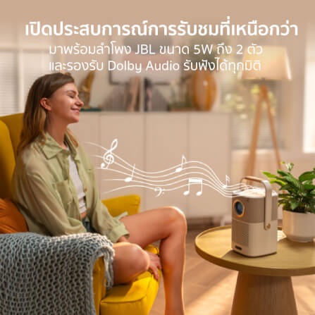 โปรเจคเตอร์ YABER T2 PLUS มีแบตเตอรี่ในตัว พร้อม GOOGLE TV DONGLE_4