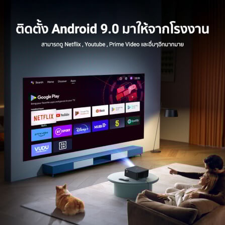 โปรเจคเตอร์ YABER K2S ANDROID 9.0  รองรับภาพระดับ 4K พร้อมระบบ ANDROID 9.0_6
