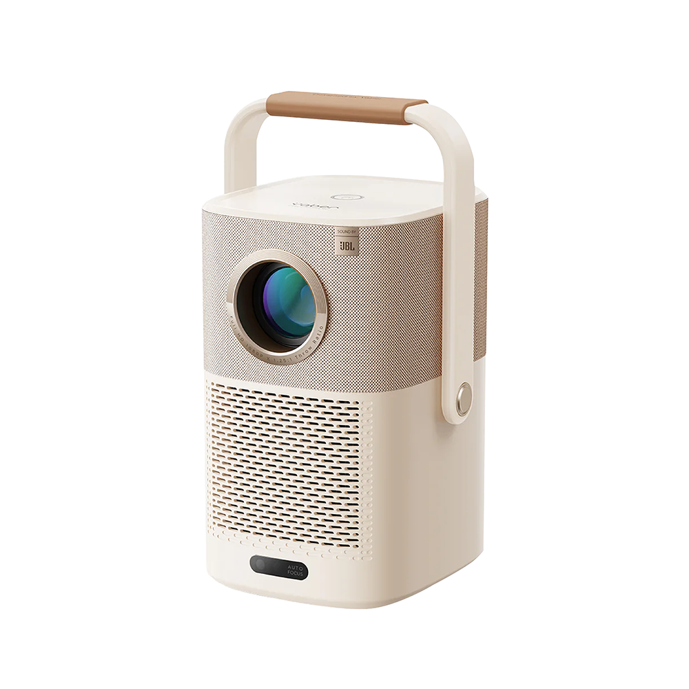 โปรเจคเตอร์ YABER T2 PLUS GTV สีครีม มีแบตเตอรี่ในตัว พร้อม GOOGLE TV DONGLE