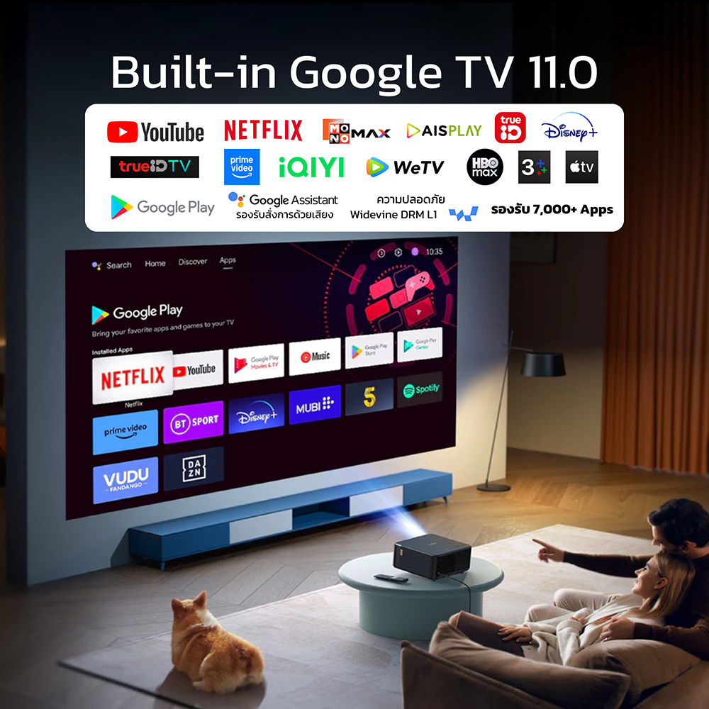 โปรเจคเตอร์ YABER K2S GOOGLE TV รองรับภาพระดับ 4K พร้อมระบบ GOOGLE TV_5