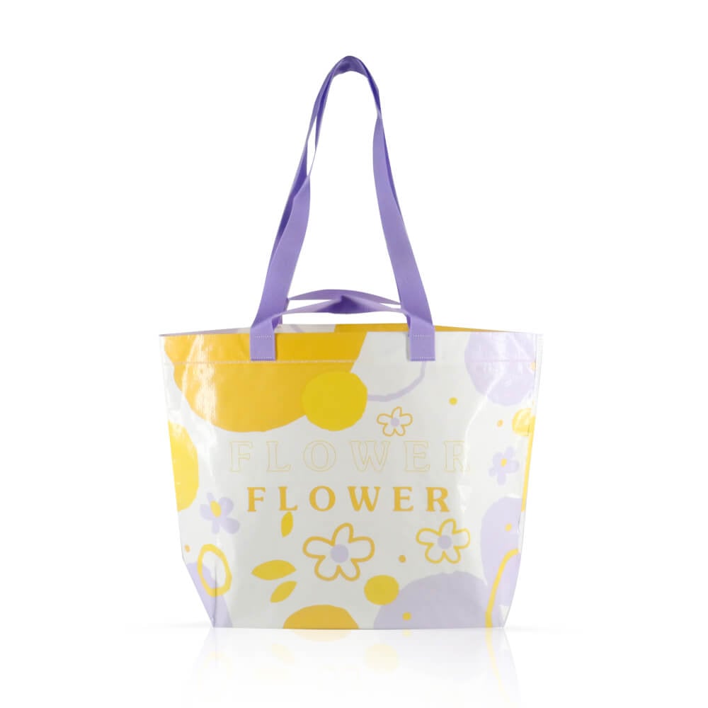 กระเป๋าช้อปปิ้ง VAVAZ รุ่น FLOWER สีเหลือง-ม่วง