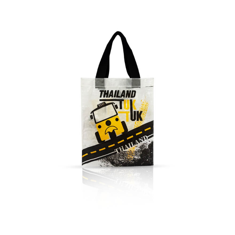 กระเป๋าอเนกประสงค์ VAVAZ รุ่น TOTE BAG ขนาด 25X10X32 ซม. ลายไทยแลนด์ ตุ๊กตุ๊ก สีเหลือง