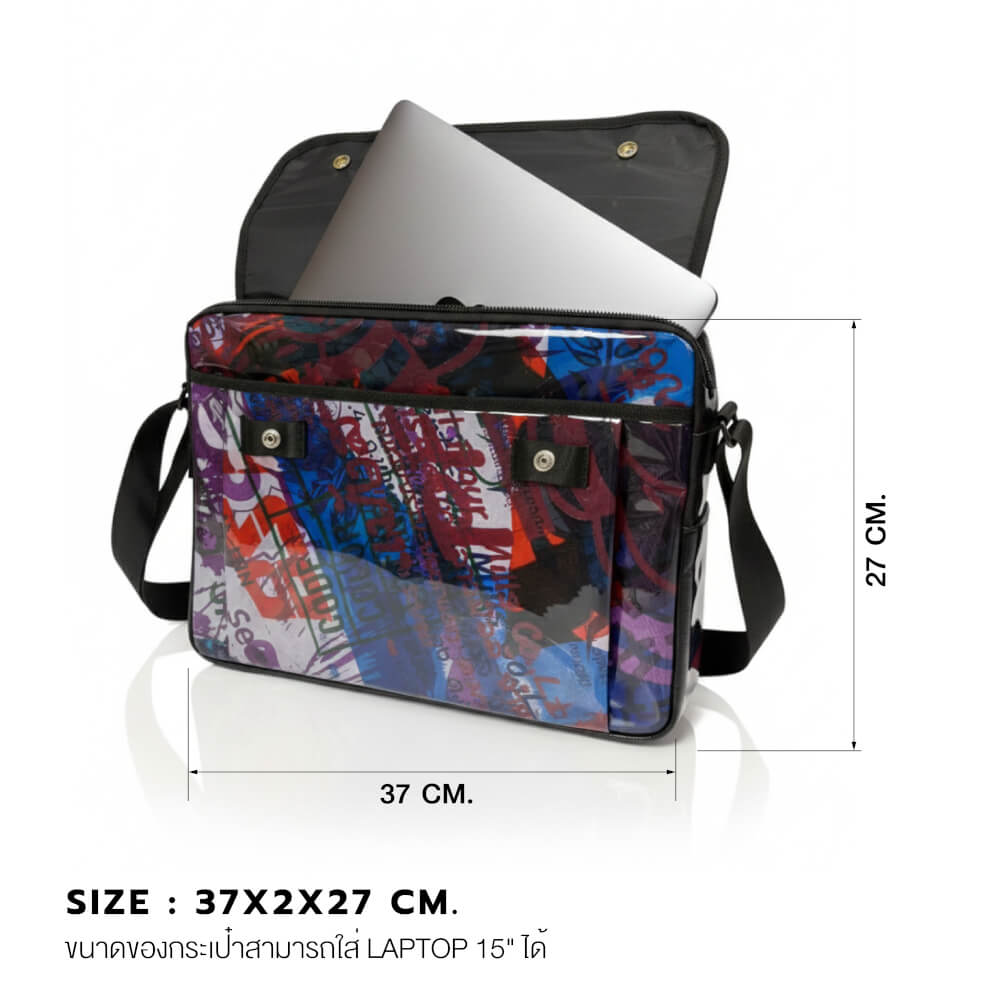 กระเป๋าสะพาย กันน้ำ VAVAZ รุ่น LAP TOP LONG-PIM ขนาด 37X20X17 ซม.(คอลเลคชั่นใหม่ 2026)