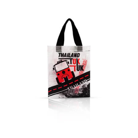 กระเป๋าอเนกประสงค์ VAVAZ รุ่น TOTE BAG ขนาด 25X10X32 ซม. ลายไทยแลนด์ ตุ๊กตุ๊ก สีแดง