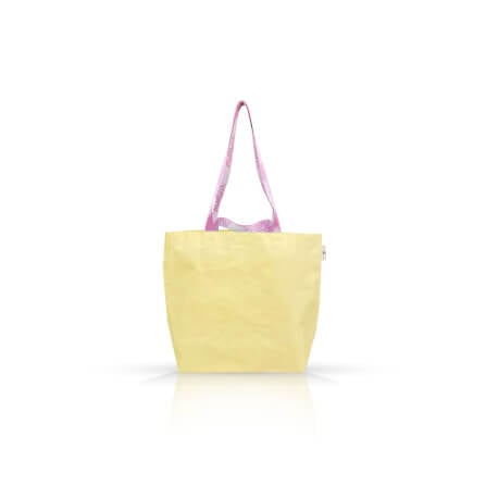 กระเป๋าช้อปปิ้ง VAVAZ รุ่น พาสเทลใบใหญ่ สีเหลือง_1
