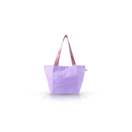 กระเป๋าช้อปปิ้ง VAVAZ รุ่น พาสเทลใบเล็ก สีม่วง_1