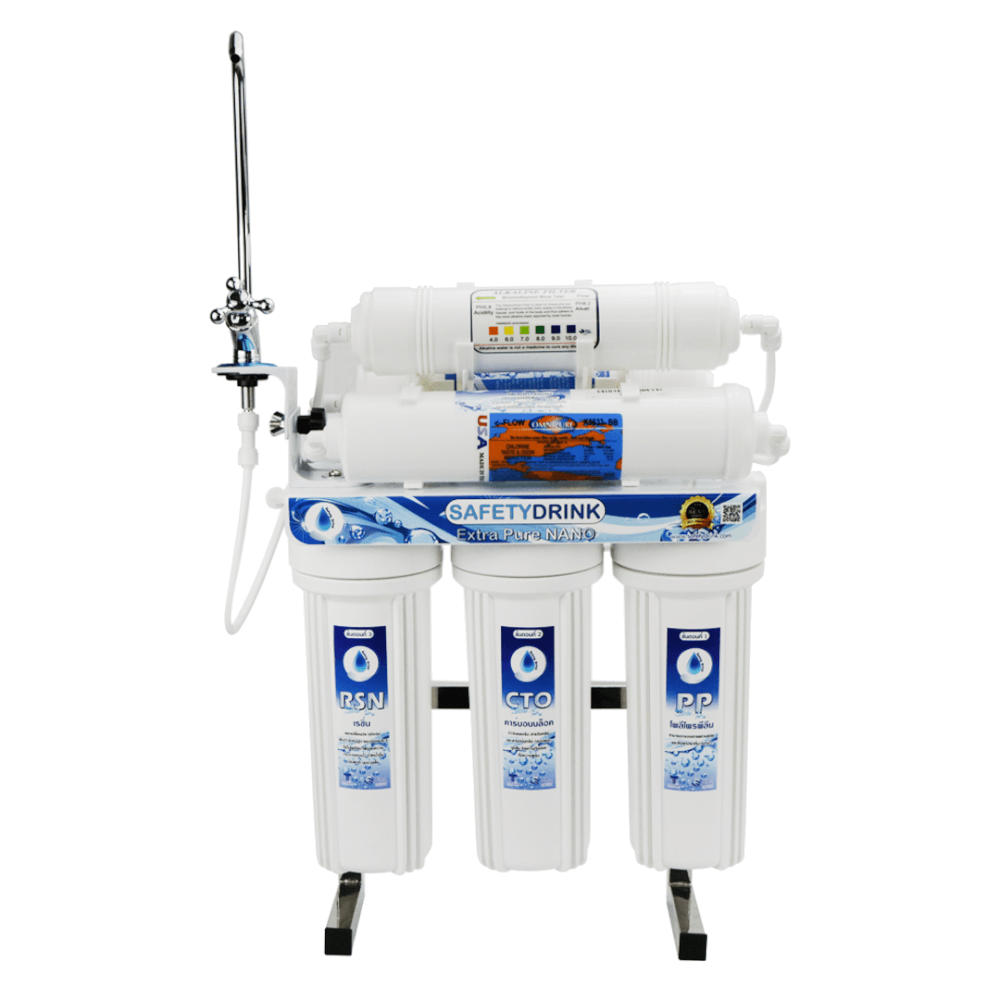เครื่องกรองน้ำดื่ม 6 ขั้นตอน SAFETYDRINK รุ่น EXTRA PURE NANO (ALKALINE)_0