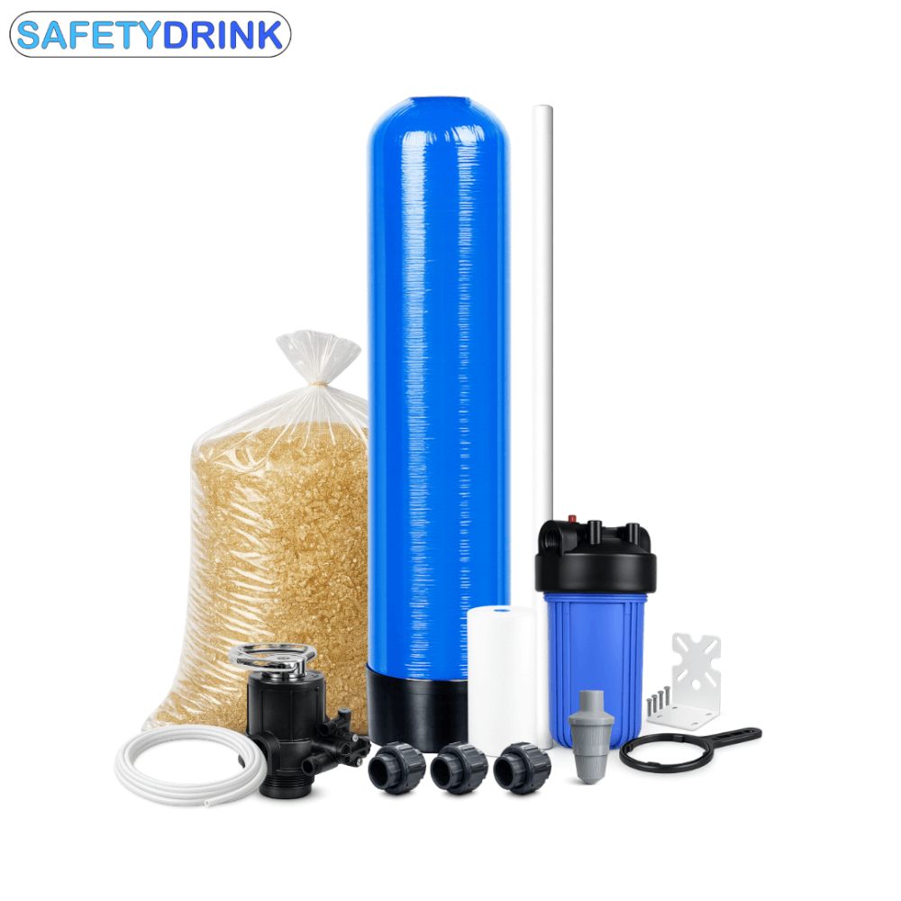 เครื่องกรองน้ำใช้ SAFETYDRINK ขนาด 8 นิ้ว สูง 44 นิ้ว สีน้ำเงิน พร้อมสารกรองน้ำเรซิ่น รุ่น FRP-S0803_1