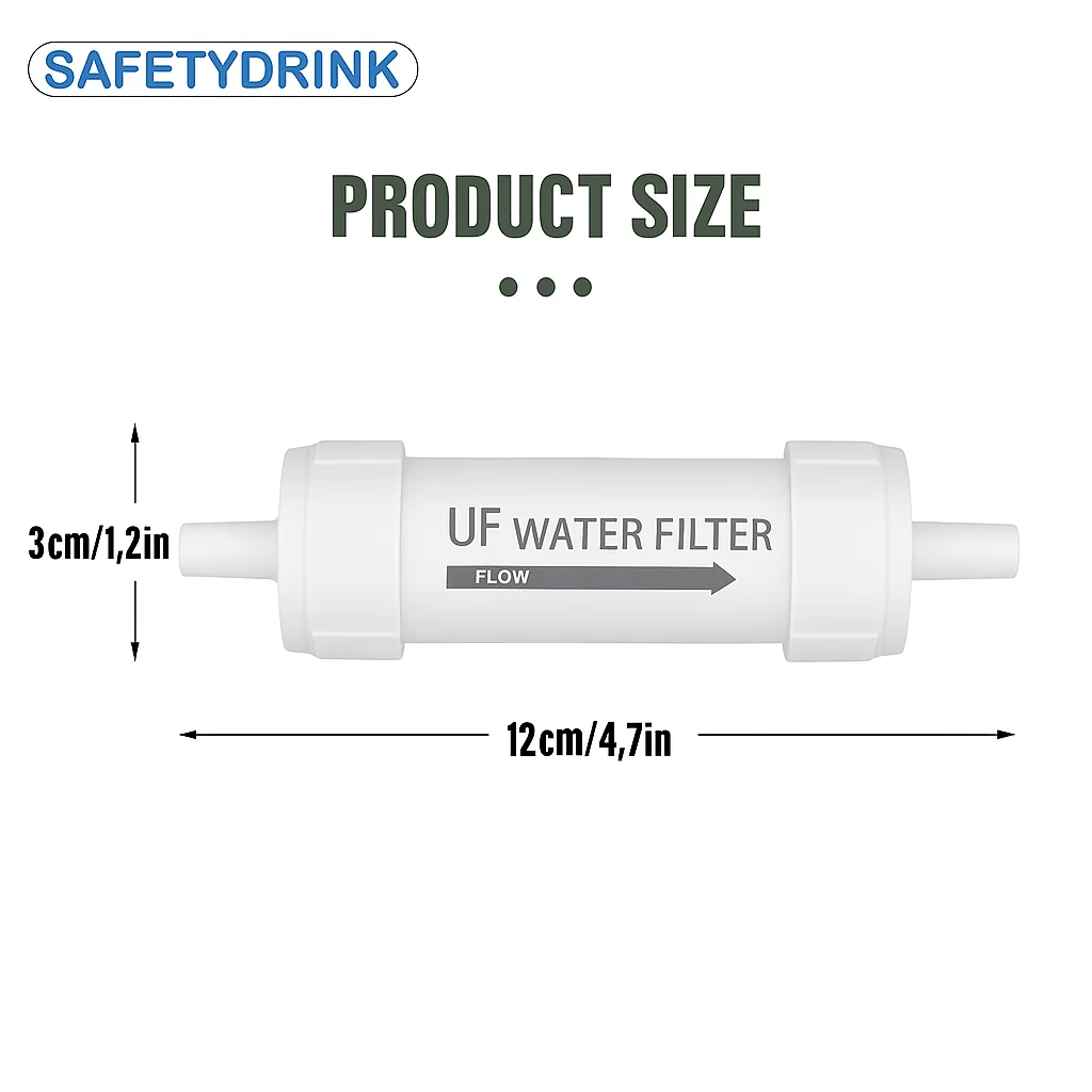 หลอดกรองน้ำพกพา SAFETY DRINK ขนาดเล็ก ระบบกรอง UF
