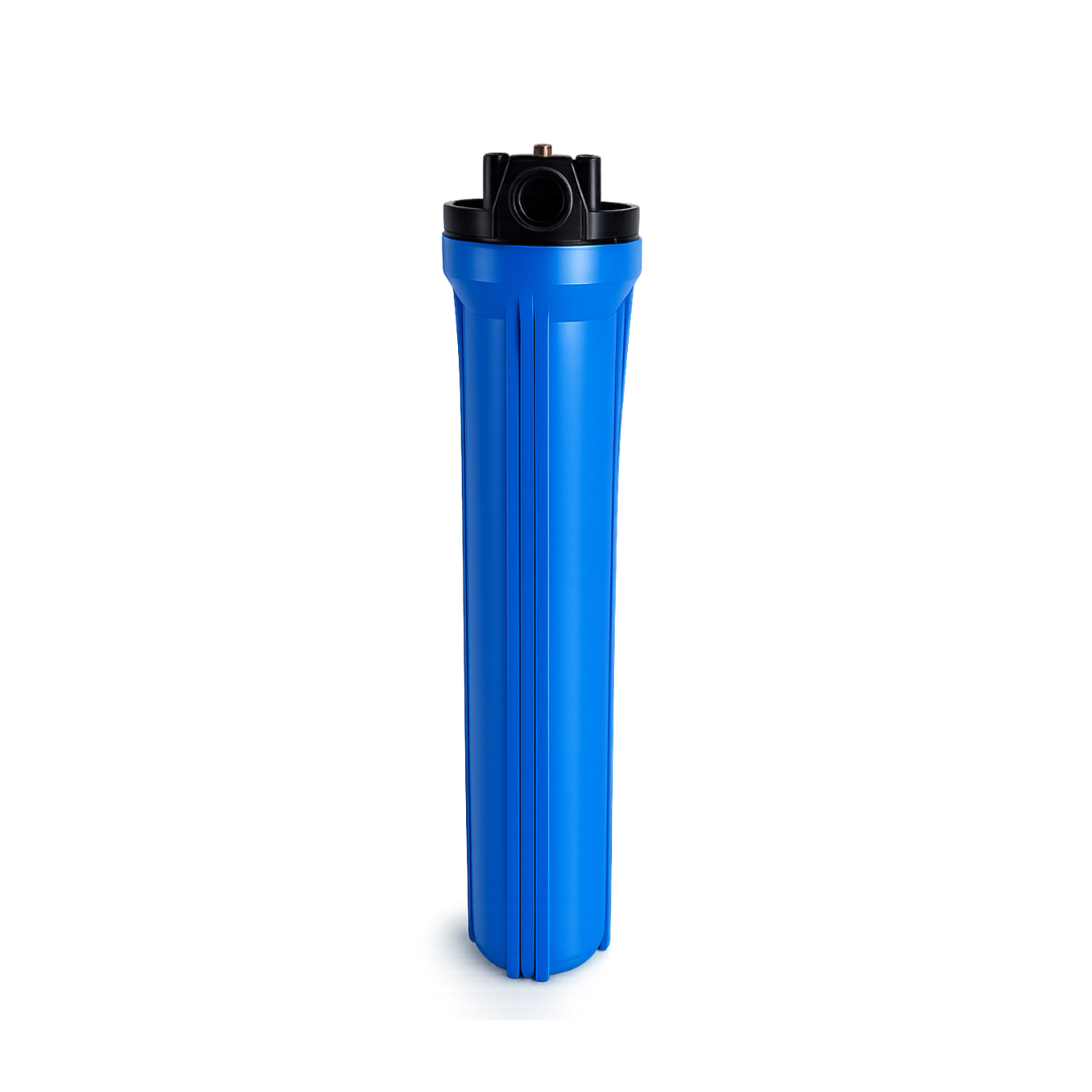 เครื่องกรองน้ำใช้ EZYTEC ขนาด 20 นิ้ว ทางน้ำเข้า-ออก 6 หุน สีน้ำเงิน