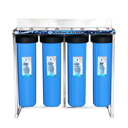 เครื่องกรองน้ำใช้ 4 ขั้นตอน SAFETYDRINK รุ่น BB4P-1 BIGBLUE 20 นิ้ว (พร้อมไส้กรอง PP/GAC/CTO/RSN)_1