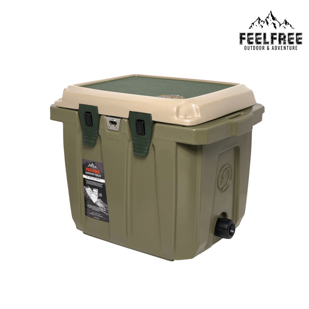 ถังน้ำแข็งเกรดพรีเมี่ยม FEELFREE ขนาด 45 ลิตร สี เขียว/แทน_0