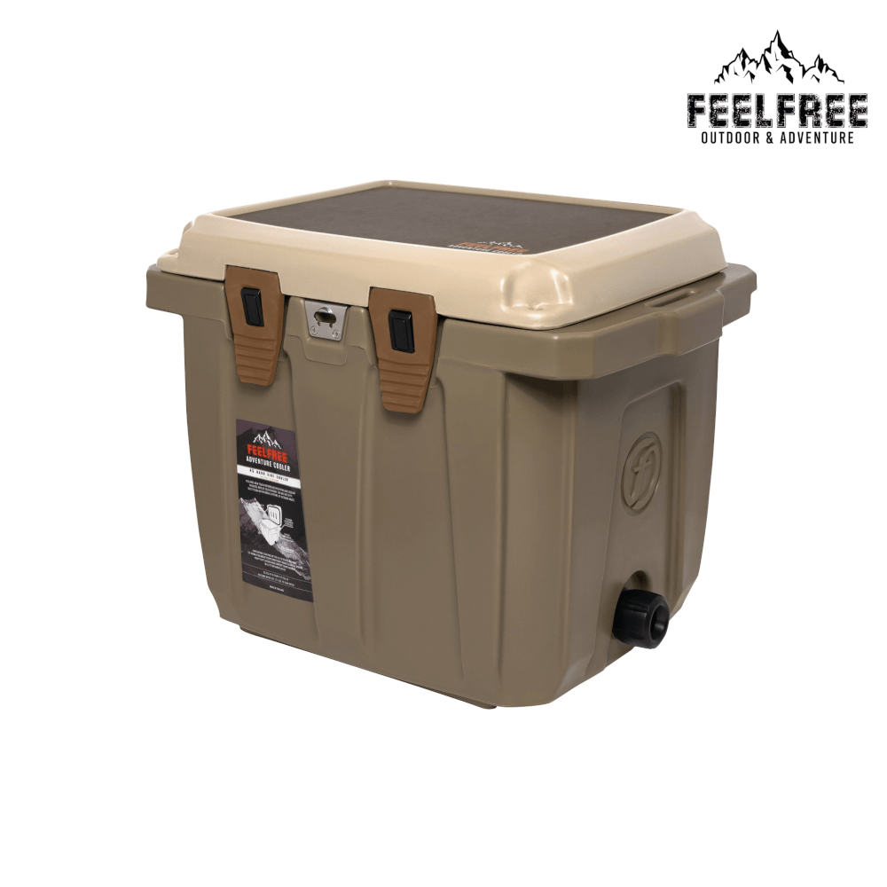 ถังน้ำแข็งเกรดพรีเมี่ยม FEELFREE ขนาด 45 ลิตร สี น้ำตาล/แทน_0