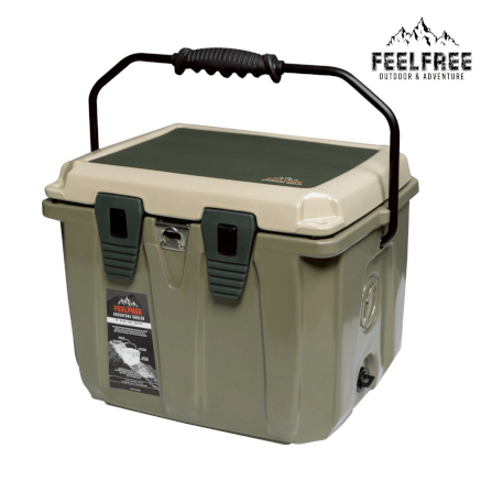 ถังน้ำแข็งเกรดพรีเมี่ยม FEELFREE ขนาด 25 ลิตร สี เขียว/แทน